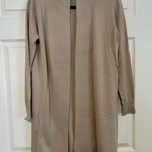 Tan duster cardigan. Size large(missing tag)